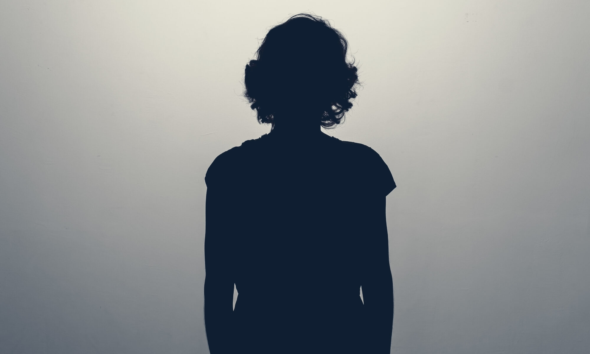 Unknown female person silhouette